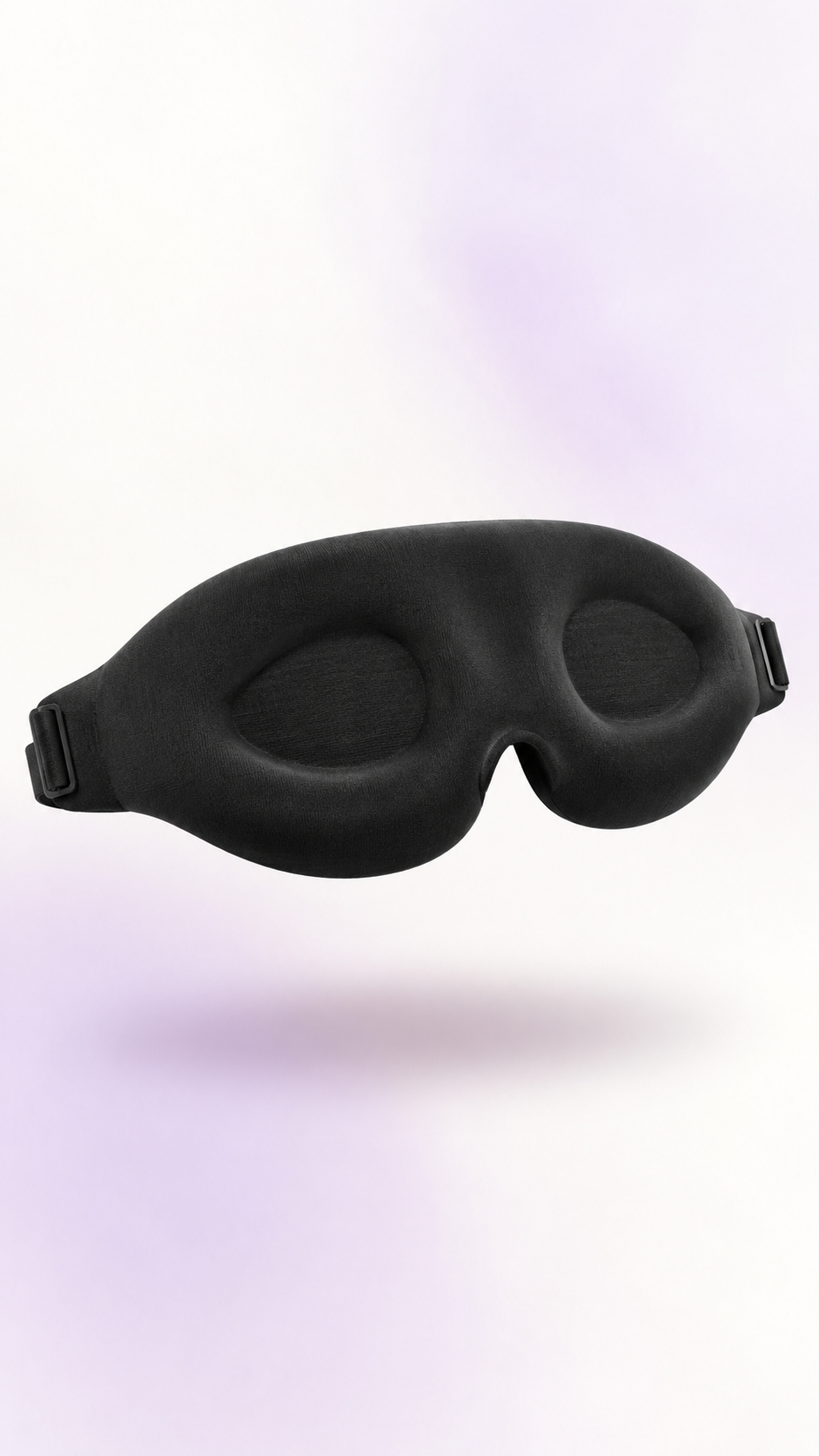 Vista dal retro di Nivora Air 3D: cavità sagomate per gli occhi e fascia regolabile